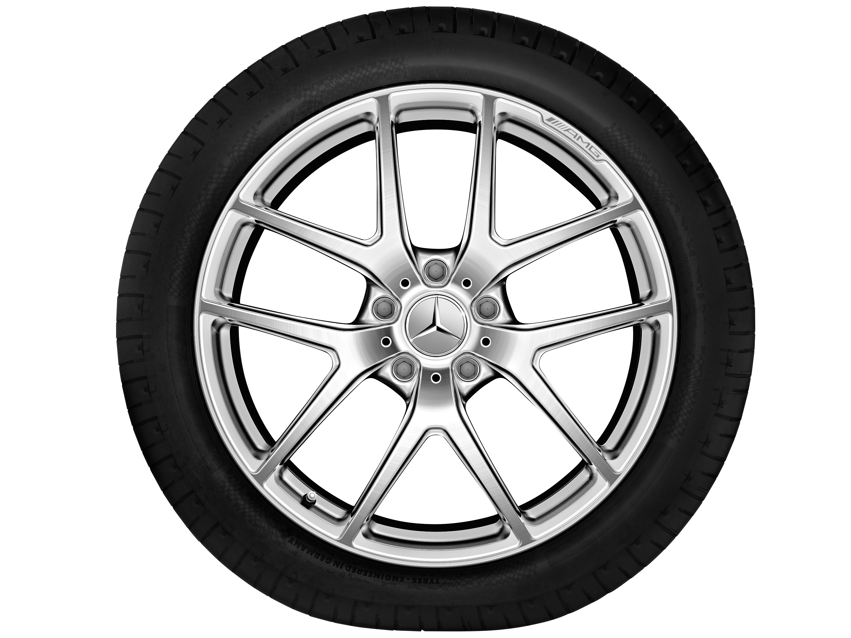 53.3 厘米 (21 英寸) AMG 双 5 辐锻造车轮