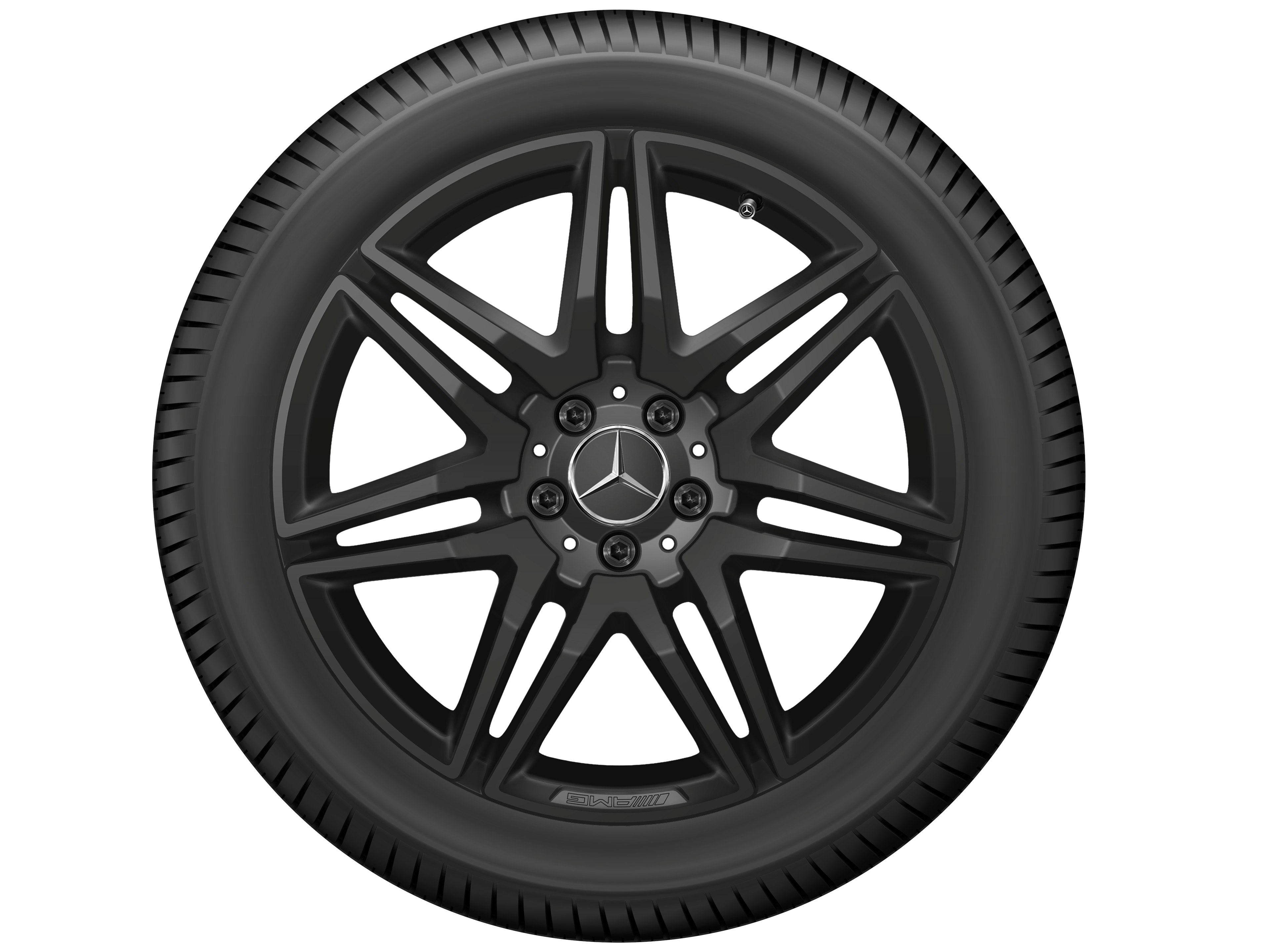 AMG 7 双辐车轮, 48.3 cm（19 英寸） - 8 J x 19 ET 52, 黑色, 高光