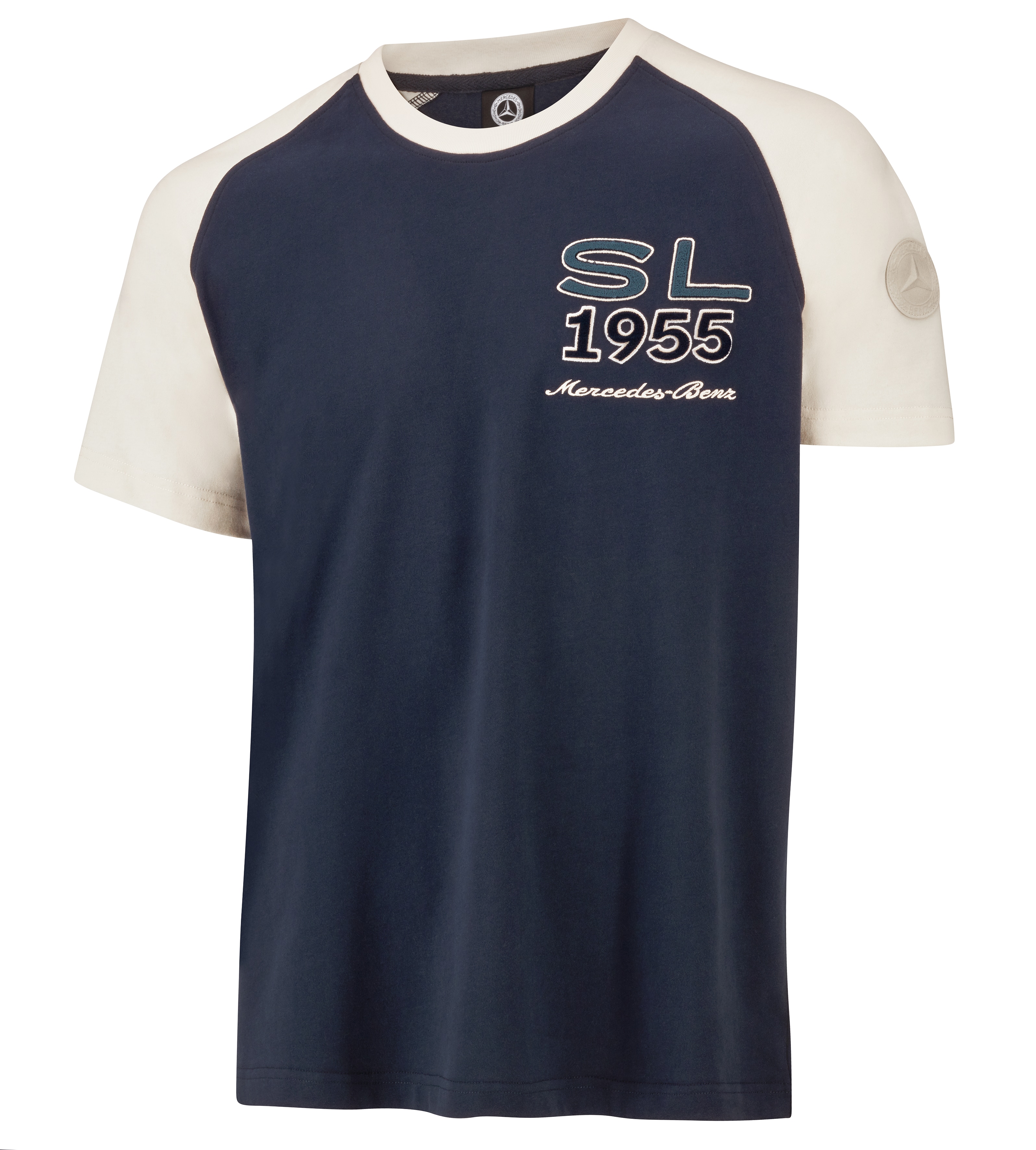 T-Shirt Herren - navy / creme, S