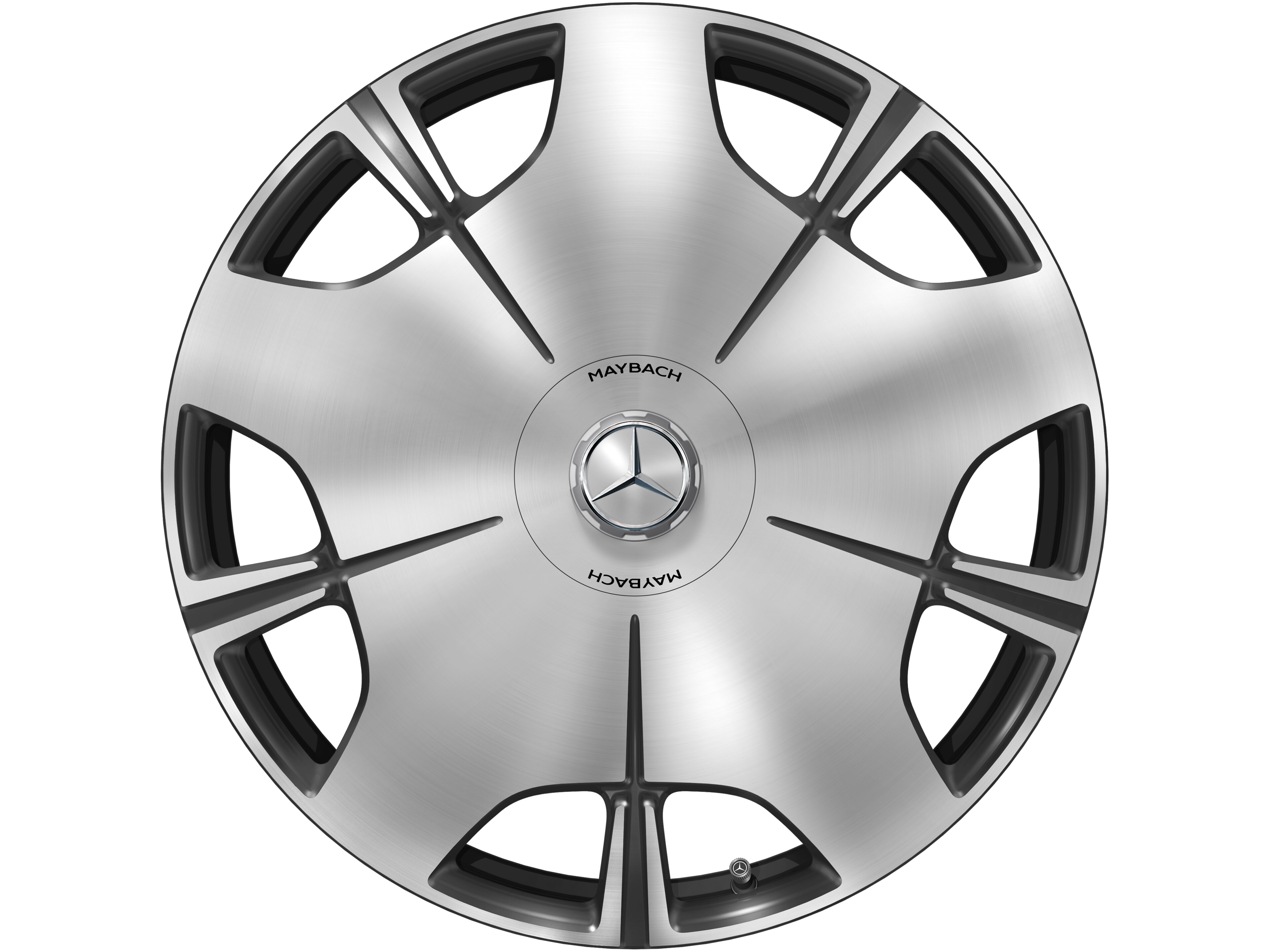 AMG 锻造车轮，, 10 孔设计, 53.3 cm（21 英寸） - 11 J x 21 ET 67,1, 黑色, 经光泽车削处理