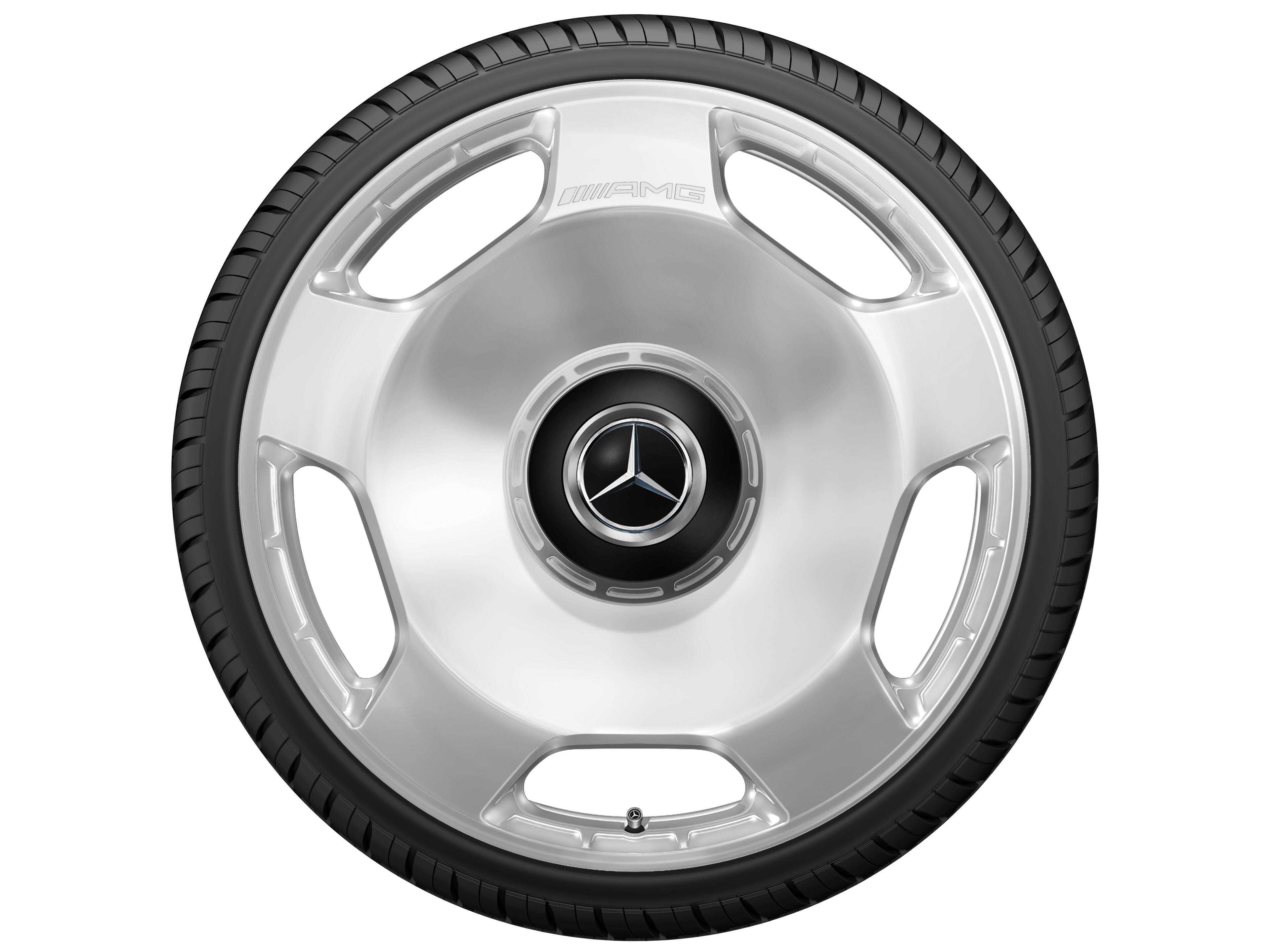 AMG 锻造车轮，, 5 孔设计, 58.4 cm（23 英寸） - 11,5 J x 23 ET 47, 银色, 镜面抛光