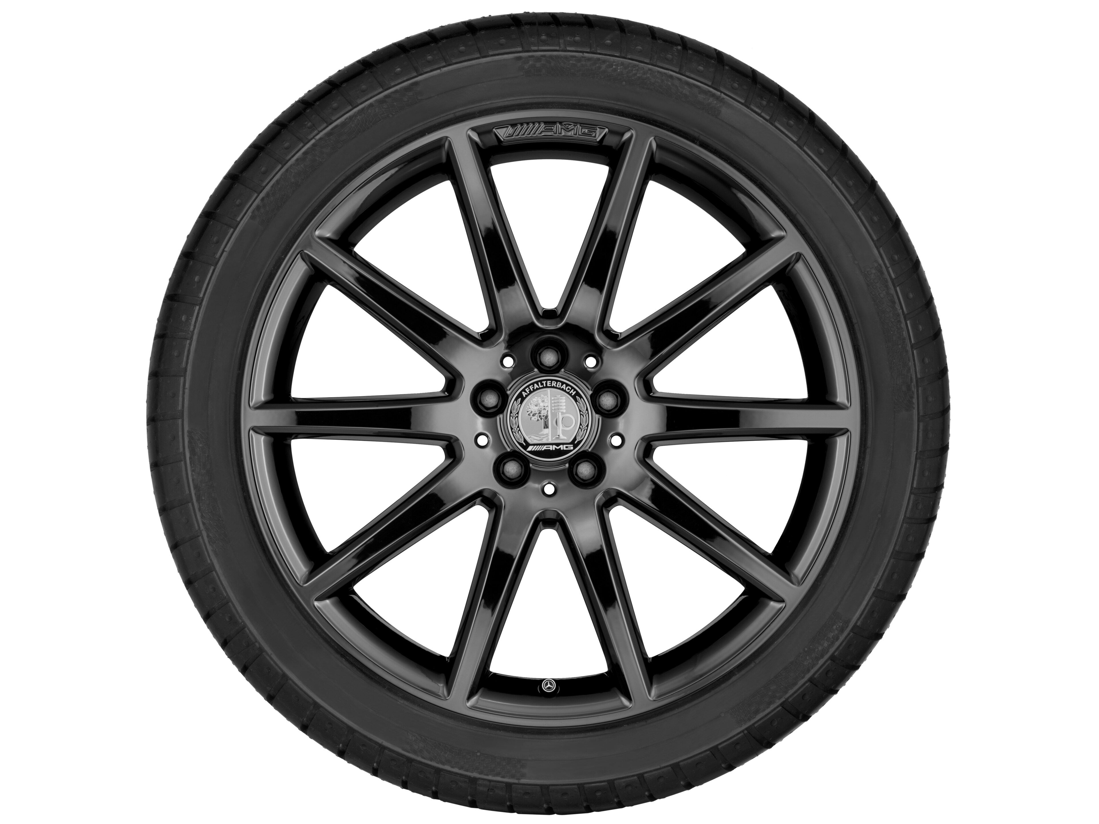 AMG 10 辐车轮, 50.8 cm（20 英寸） - 8 J x 20 ET 43,5, 钛黑, 高光泽