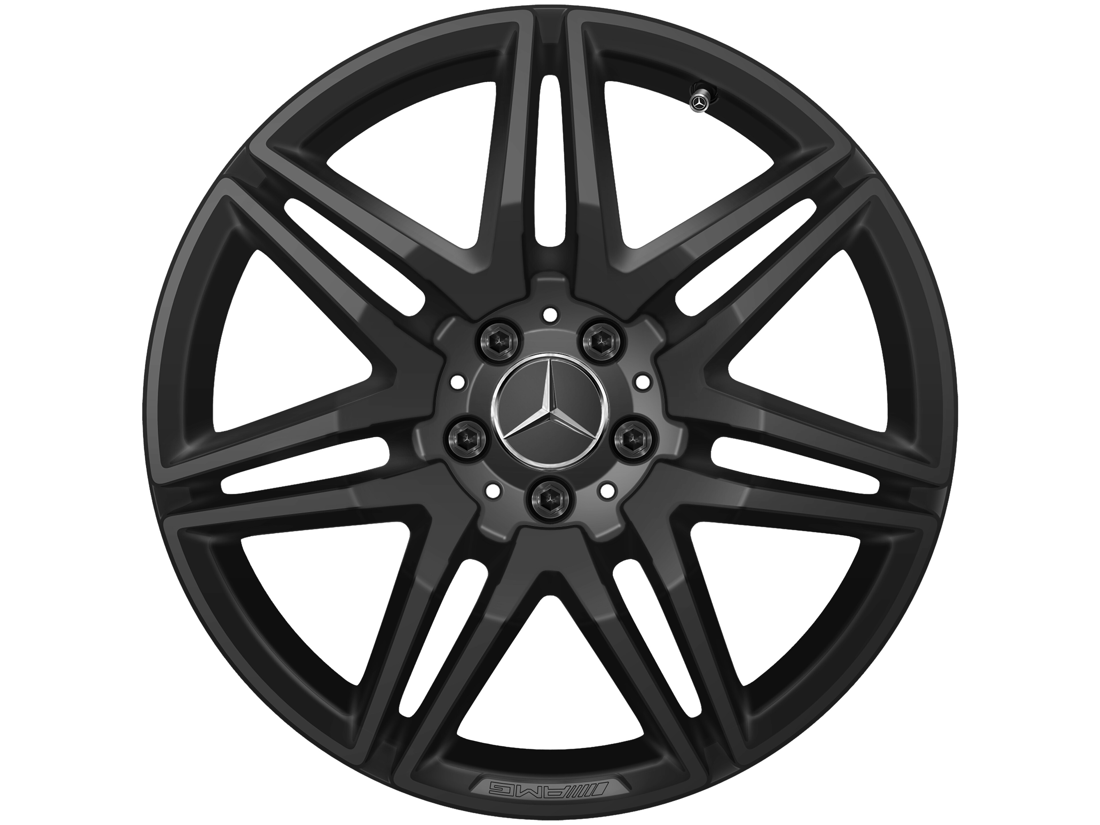AMG 7 双辐车轮, 48.3 cm（19 英寸） - 8 J x 19 ET 52, 黑色, 高光