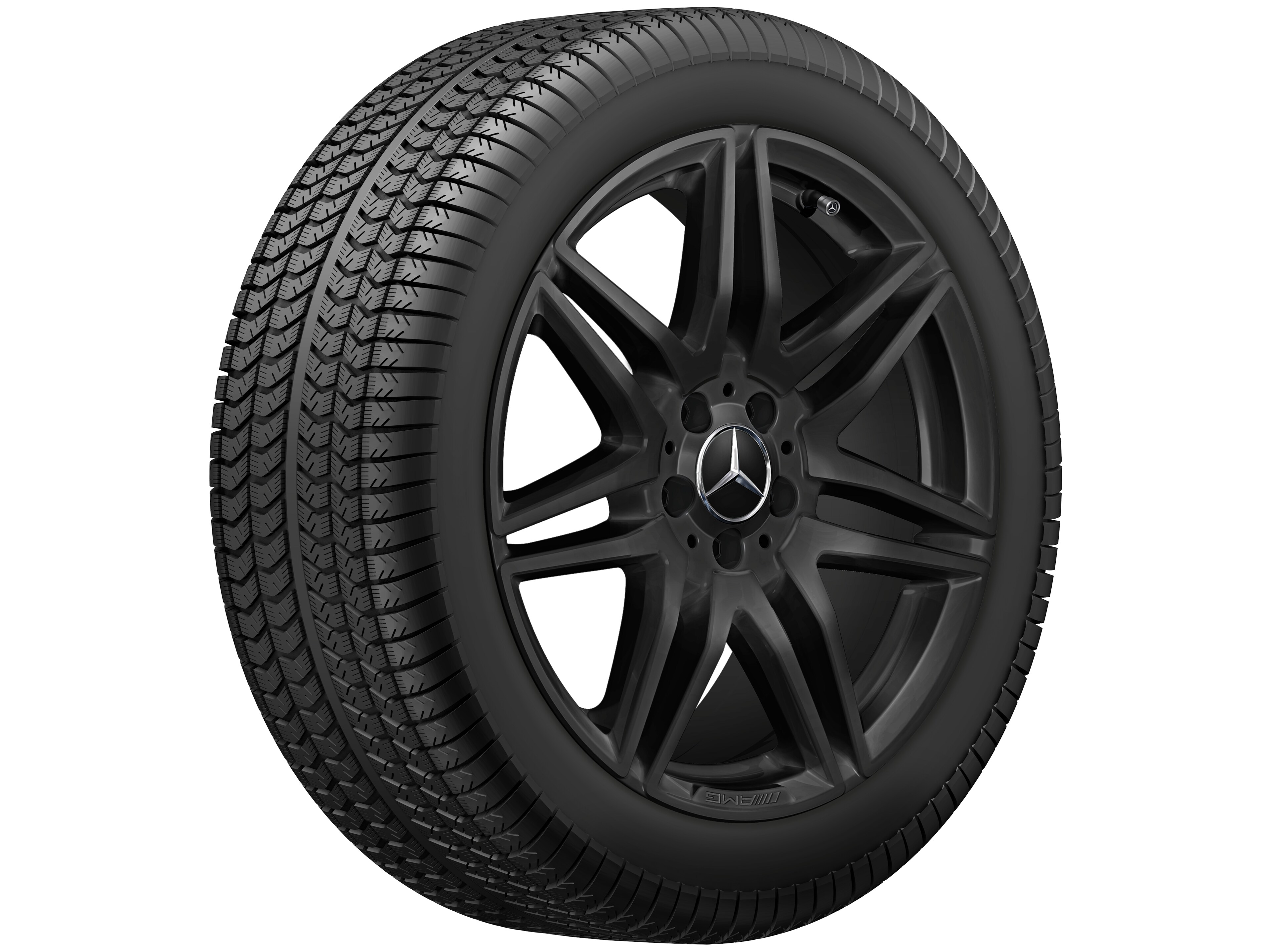 AMG 7 双辐车轮, 48.3 cm（19 英寸） - 8 J x 19 ET 52, 黑色, 高光