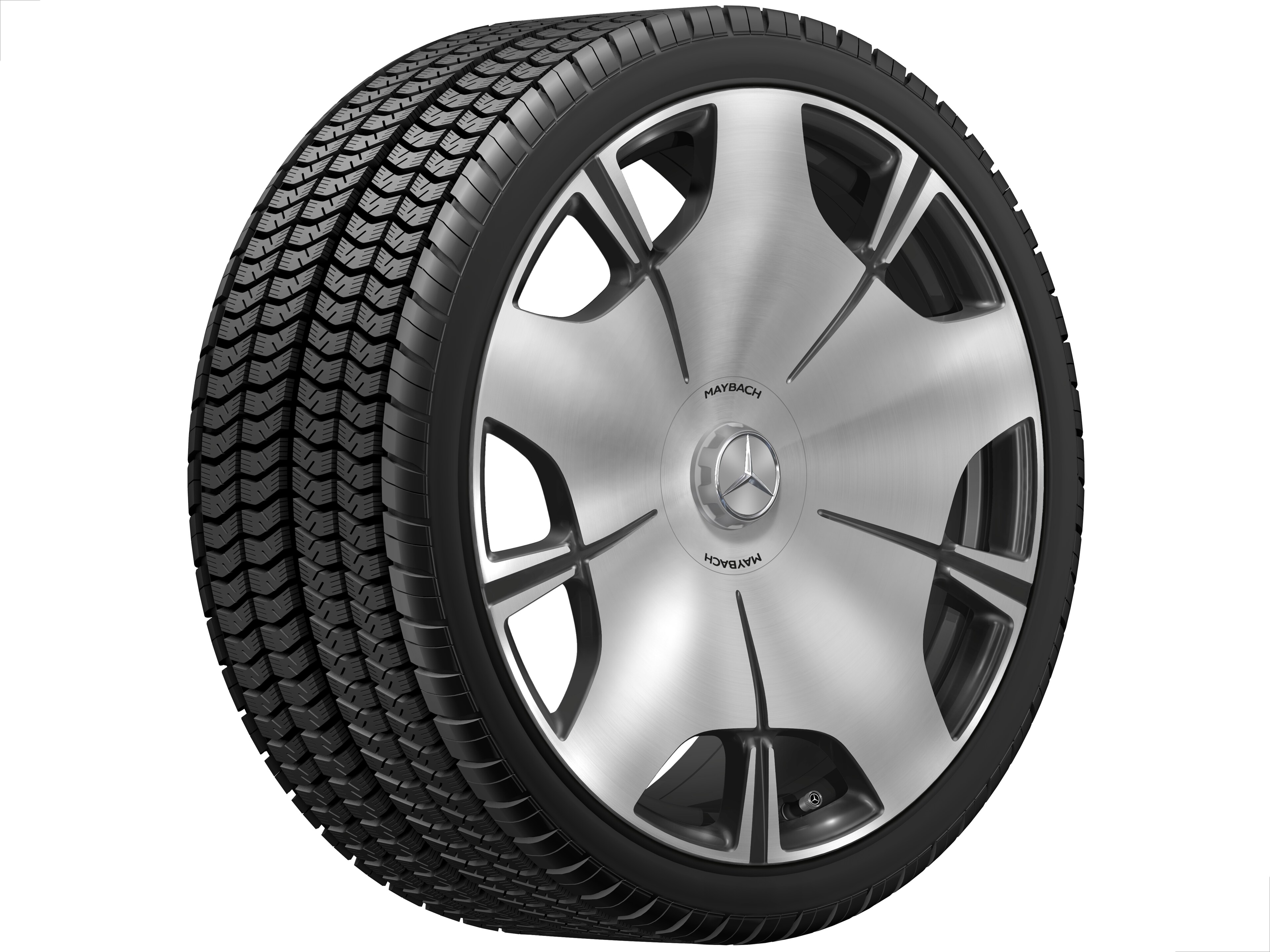 AMG 锻造车轮，, 10 孔设计, 53.3 cm（21 英寸） - 11 J x 21 ET 67,1, 黑色, 经光泽车削处理
