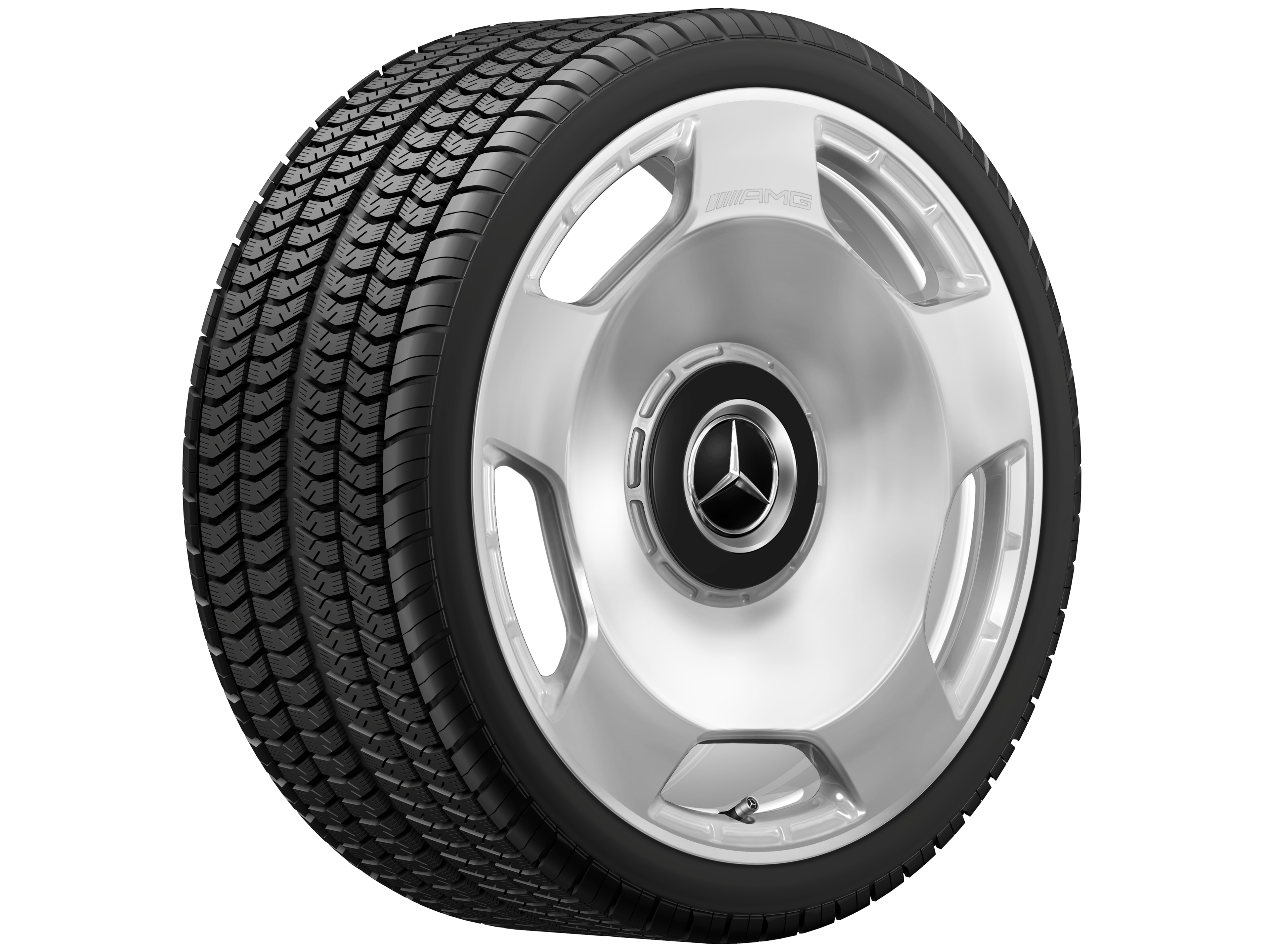 AMG 锻造车轮，, 5 孔设计, 53.3 cm（21 英寸） - 10 J x 21 ET 30, 银色, 镜面抛光