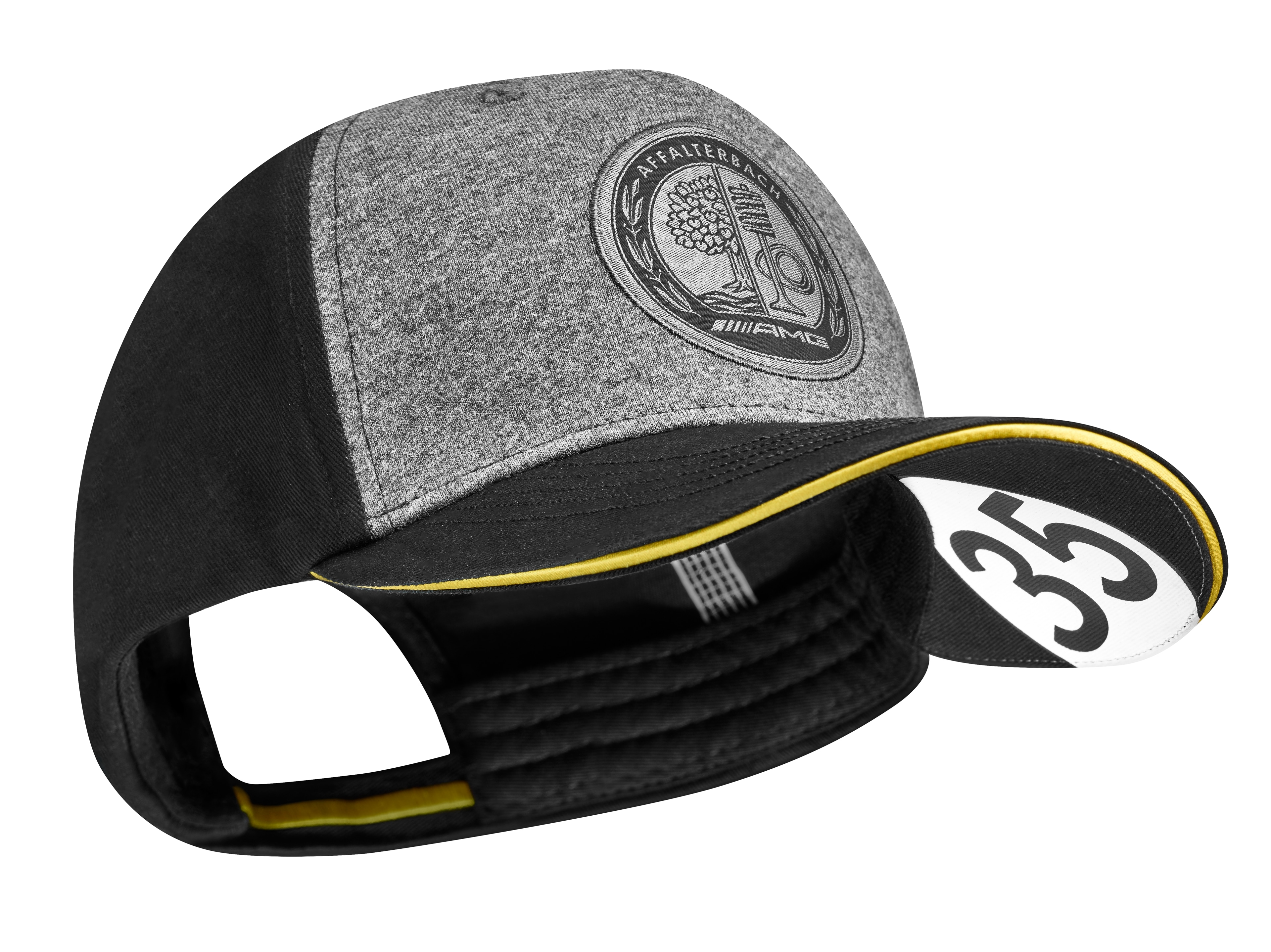 AMG Cap - schwarz / grau melange, Baumwolle