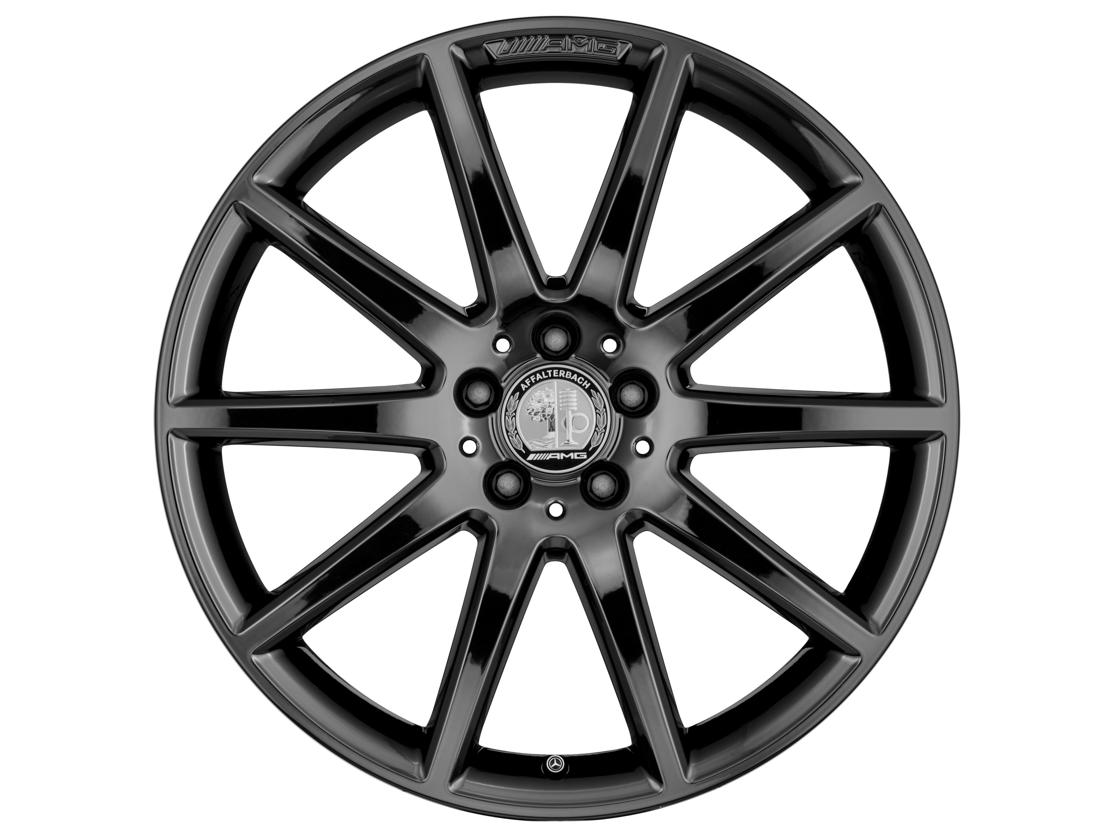 AMG 10 辐车轮, 50.8 cm（20 英寸） - 8 J x 20 ET 43,5, 钛黑, 高光泽