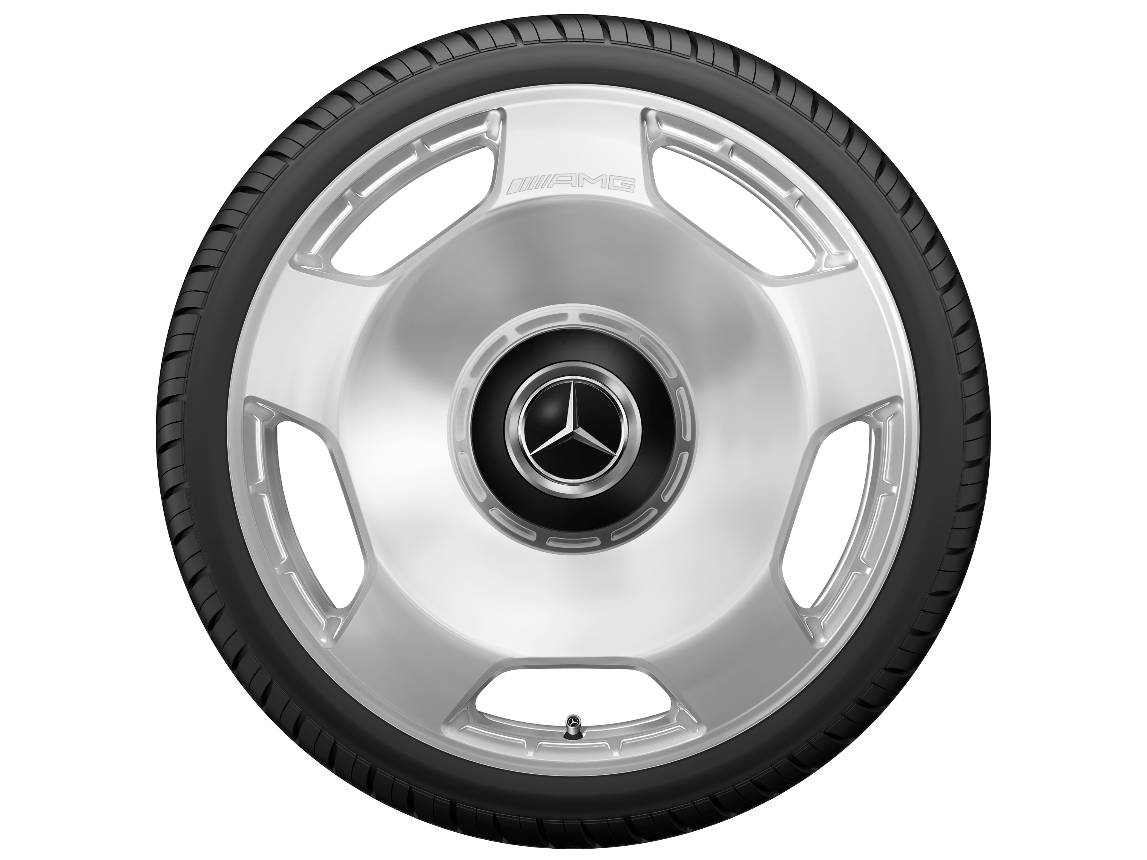 AMG 锻造车轮，, 5 孔设计, 53.3 cm（21 英寸） - 10 J x 21 ET 30, 银色, 镜面抛光