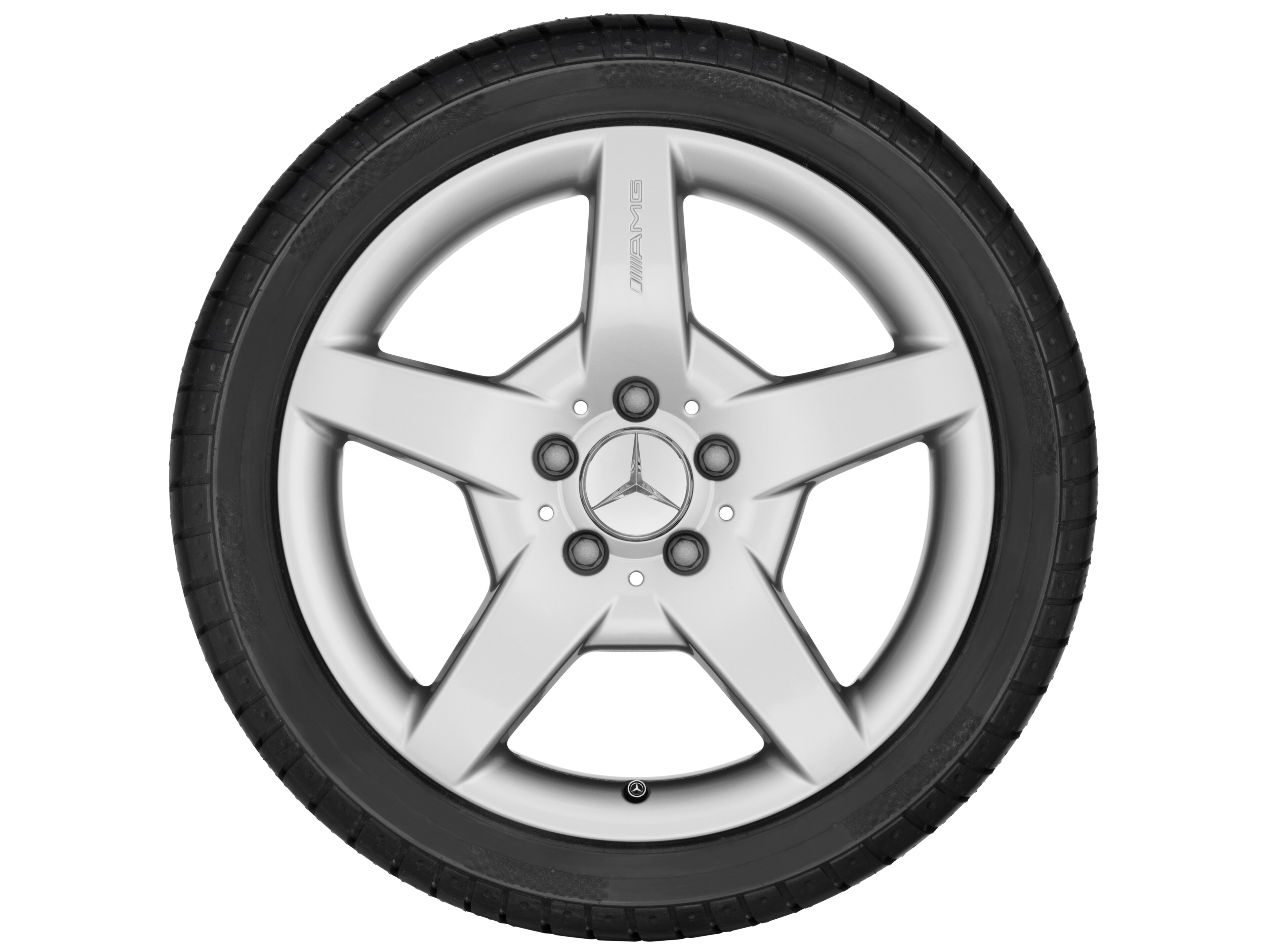 AMG 5 辐车轮, 45.7 cm（18 英寸） - 8 J x 18 ET 34, 钛银