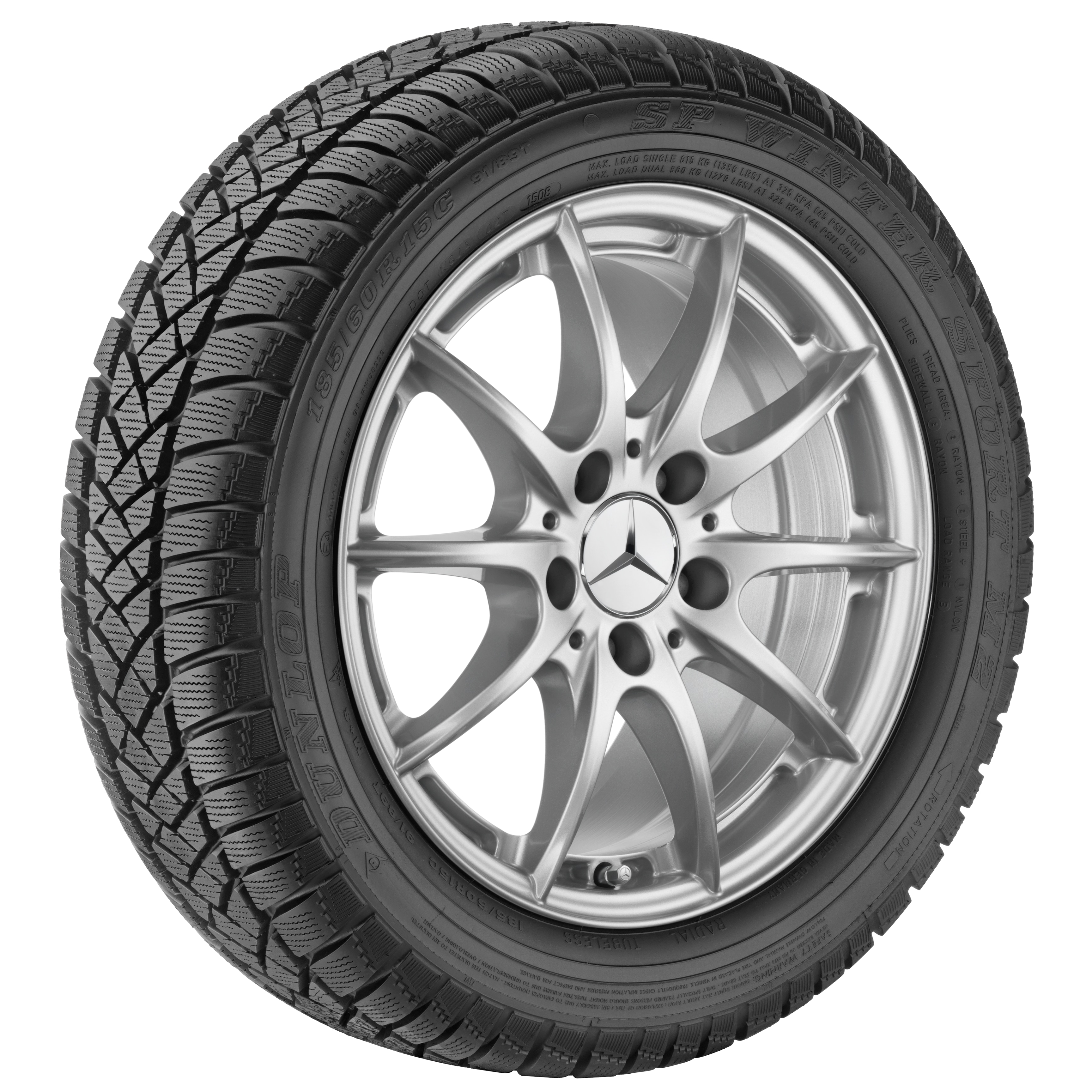 10 辐车轮, 40.6 cm（16 英寸） - 7,5 J x 16 ET 45,5, 冠军银
