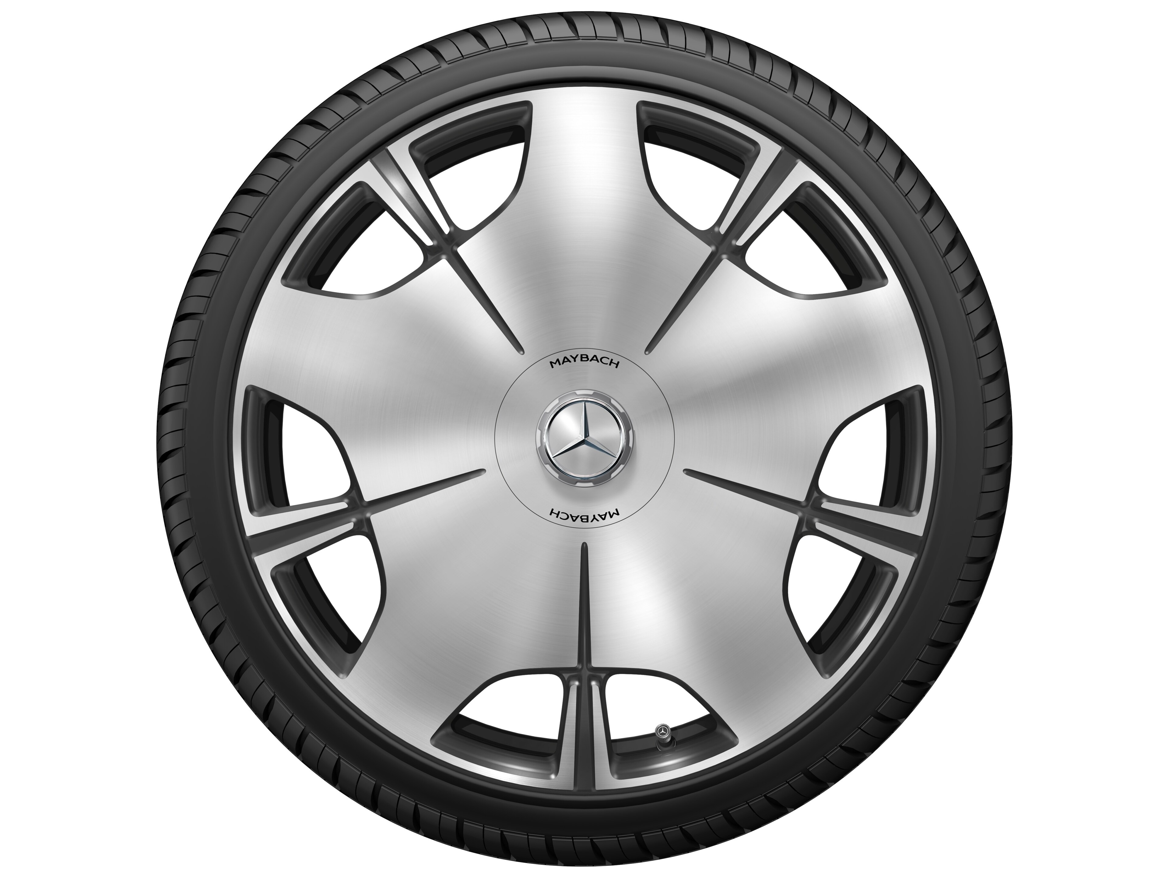 AMG 锻造车轮，, 10 孔设计, 53.3 cm（21 英寸） - 11 J x 21 ET 67,1, 黑色, 经光泽车削处理