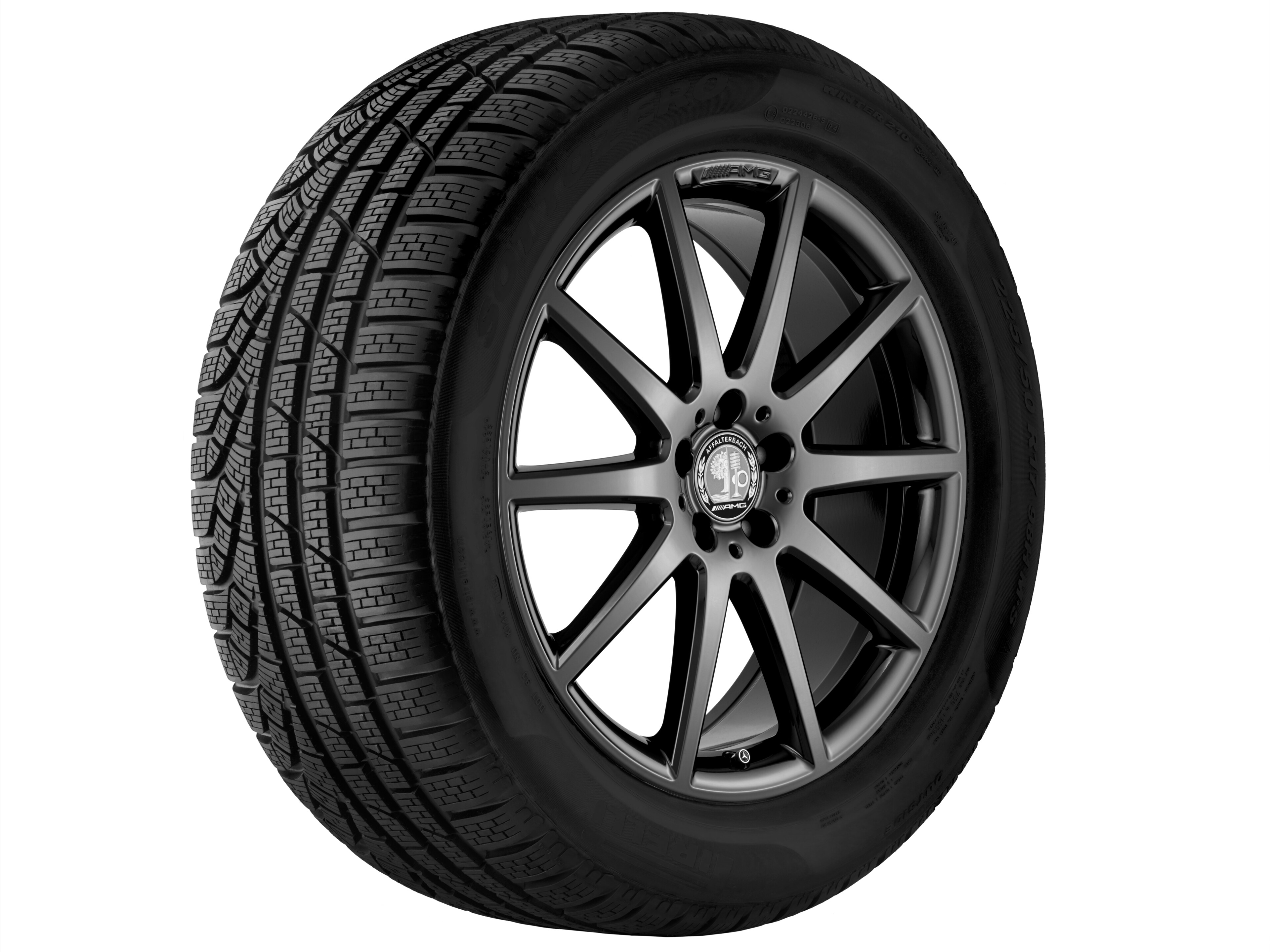 AMG 10 辐车轮, 50.8 cm（20 英寸） - 8 J x 20 ET 43,5, 钛黑, 高光泽